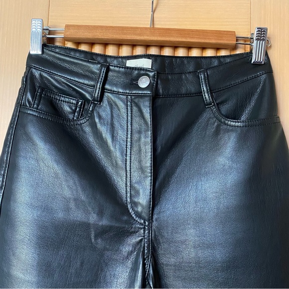 Aritzia wilfred melina faux leather pants black - Picture 4 of 12